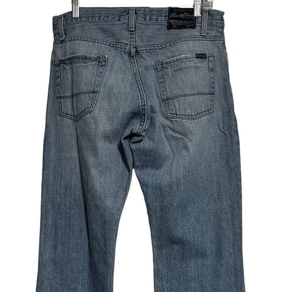 Levi Strauss Signature Men’s Jeans 34 X 32 Slim Bootcut Factory Distressed - Picture 6 of 10